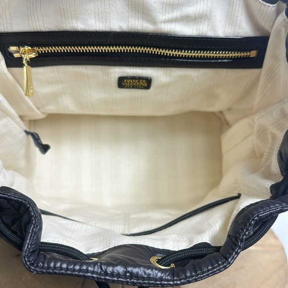 NWT FRANCES VALENTINE Pull-through Closure Puffy Quilted Nylon Backpack - Picture 5 of 5